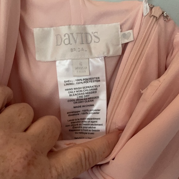 Bridesmaid dress.  Worn once.  Blush in color - Picture 2 of 3